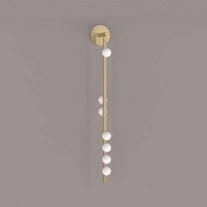 Brass Glass Tube Wall Lamp - Elegant Design with Adjustable Lighting