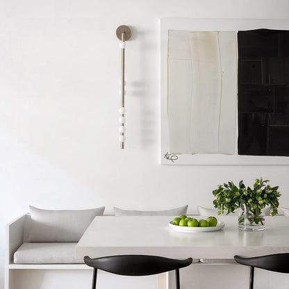 Brass Glass Tube Wall Lamp - Elegant Design with Adjustable Lighting