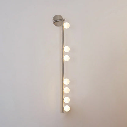 Brass Glass Tube Wall Lamp - Elegant Design with Adjustable Lighting