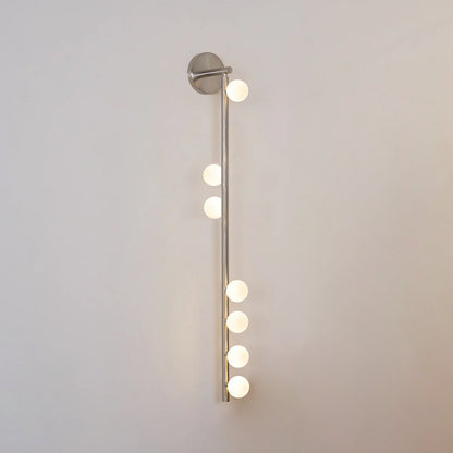 Brass Glass Tube Wall Lamp - Elegant Design with Adjustable Lighting