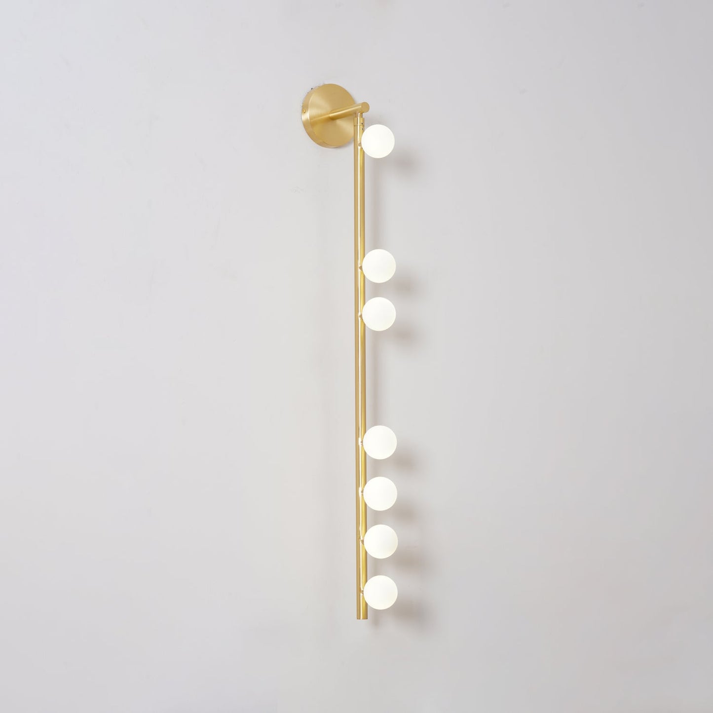 Brass Glass Tube Wall Lamp - Elegant Design with Adjustable Lighting