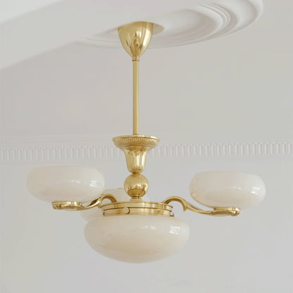 Brass Radiance Orb Chandelier - Adjustable Height, LED Compatible