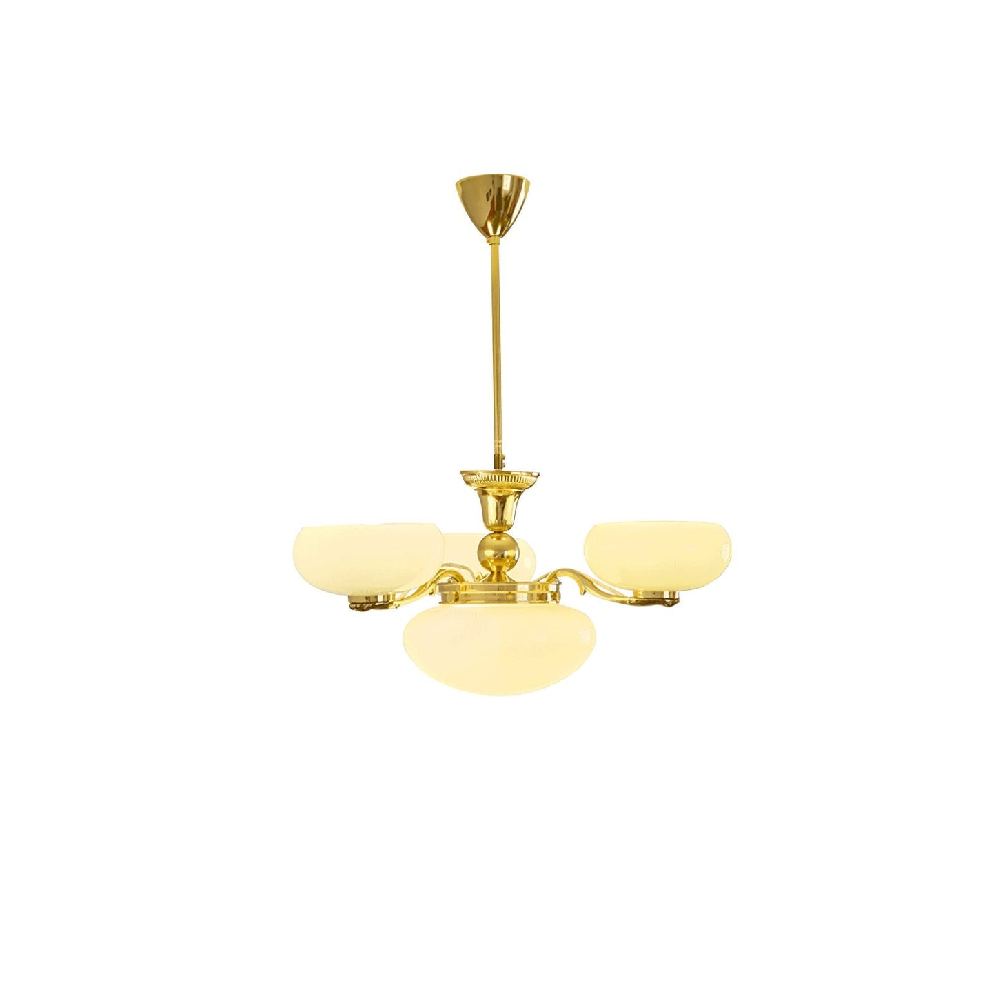 Brass Radiance Orb Chandelier - Adjustable Height, LED Compatible
