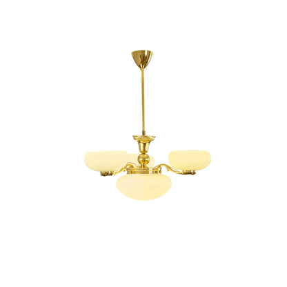 Brass Radiance Orb Chandelier - Adjustable Height, LED Compatible