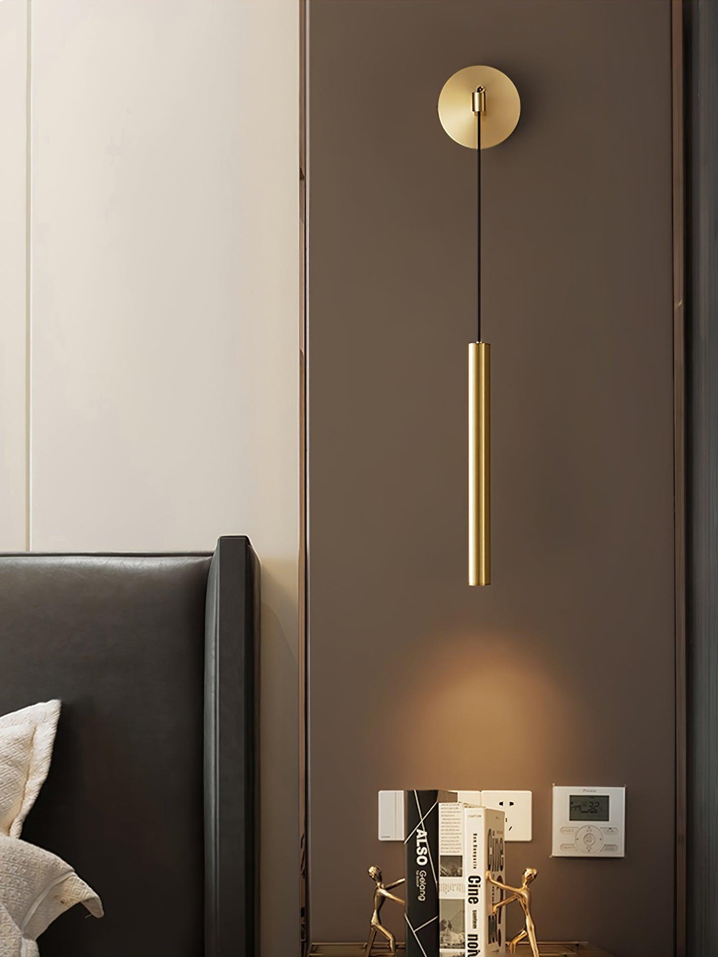 Brass Line Wall Light - Adjustable Angle & Energy-Efficient LED