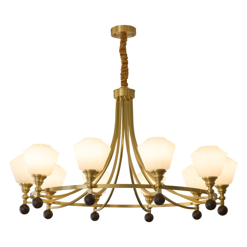 Elegant Bravado Chandelier - Crystal Accents & Adjustable Height