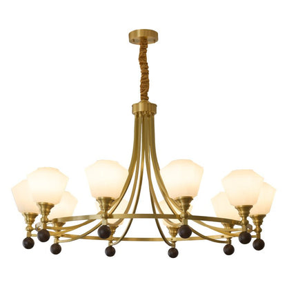 Elegant Bravado Chandelier - Crystal Accents & Adjustable Height