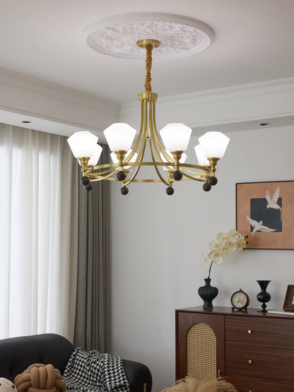 Elegant Bravado Chandelier - Crystal Accents & Adjustable Height