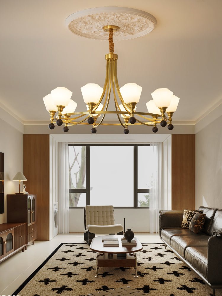 Elegant Bravado Chandelier - Crystal Accents & Adjustable Height