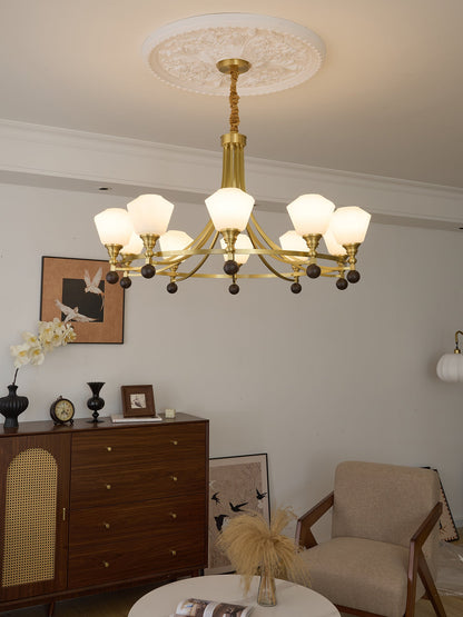 Elegant Bravado Chandelier - Crystal Accents & Adjustable Height