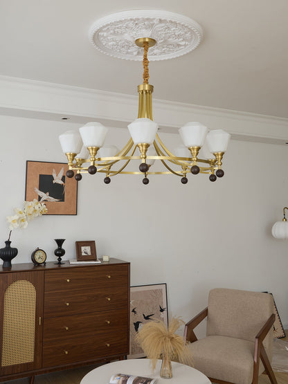Elegant Bravado Chandelier - Crystal Accents & Adjustable Height