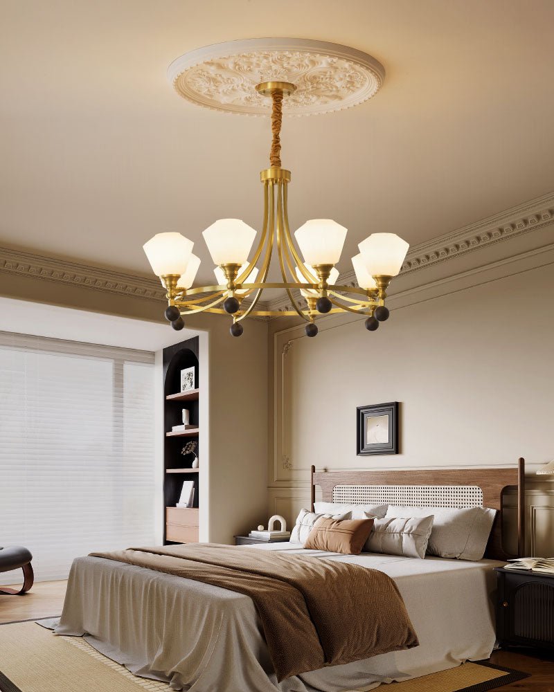 Elegant Bravado Chandelier - Crystal Accents & Adjustable Height