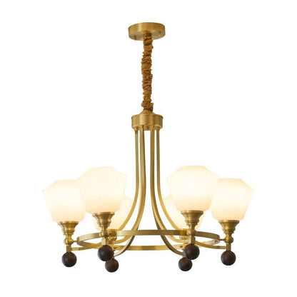 Elegant Bravado Chandelier - Crystal Accents & Adjustable Height