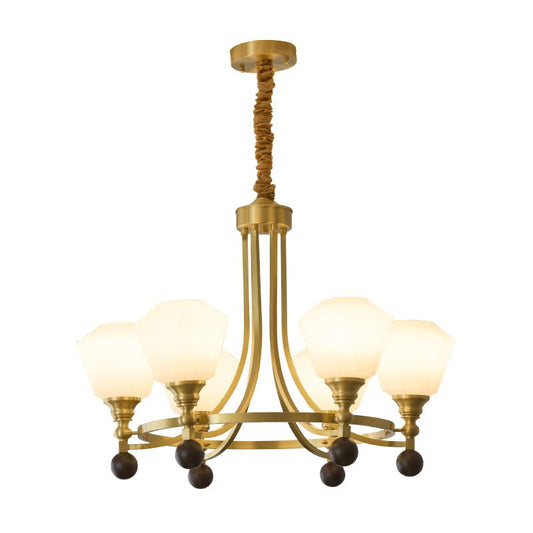 Elegant Bravado Chandelier - Crystal Accents & Adjustable Height