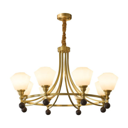 Elegant Bravado Chandelier - Crystal Accents & Adjustable Height