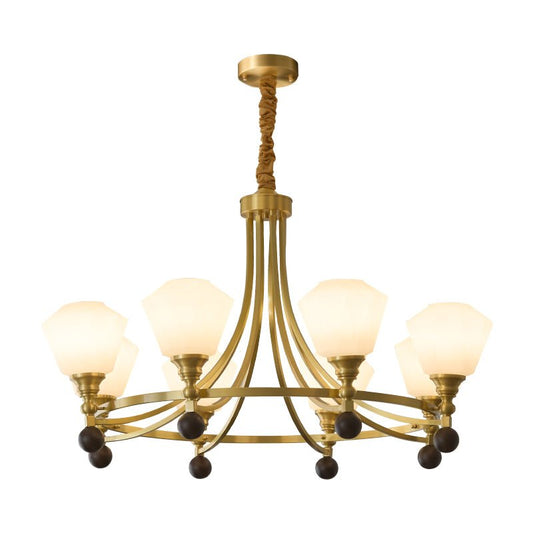 Elegant Bravado Chandelier - Crystal Accents & Adjustable Height