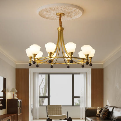 Elegant Bravado Chandelier - Crystal Accents & Adjustable Height