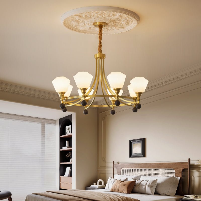 Elegant Bravado Chandelier - Crystal Accents & Adjustable Height