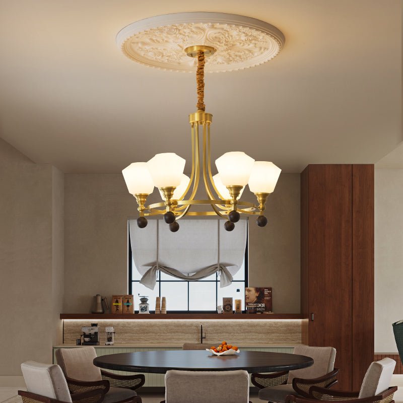 Elegant Bravado Chandelier - Crystal Accents & Adjustable Height