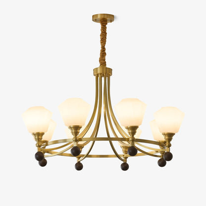 Elegant Bravado Chandelier - Crystal Accents & Adjustable Height