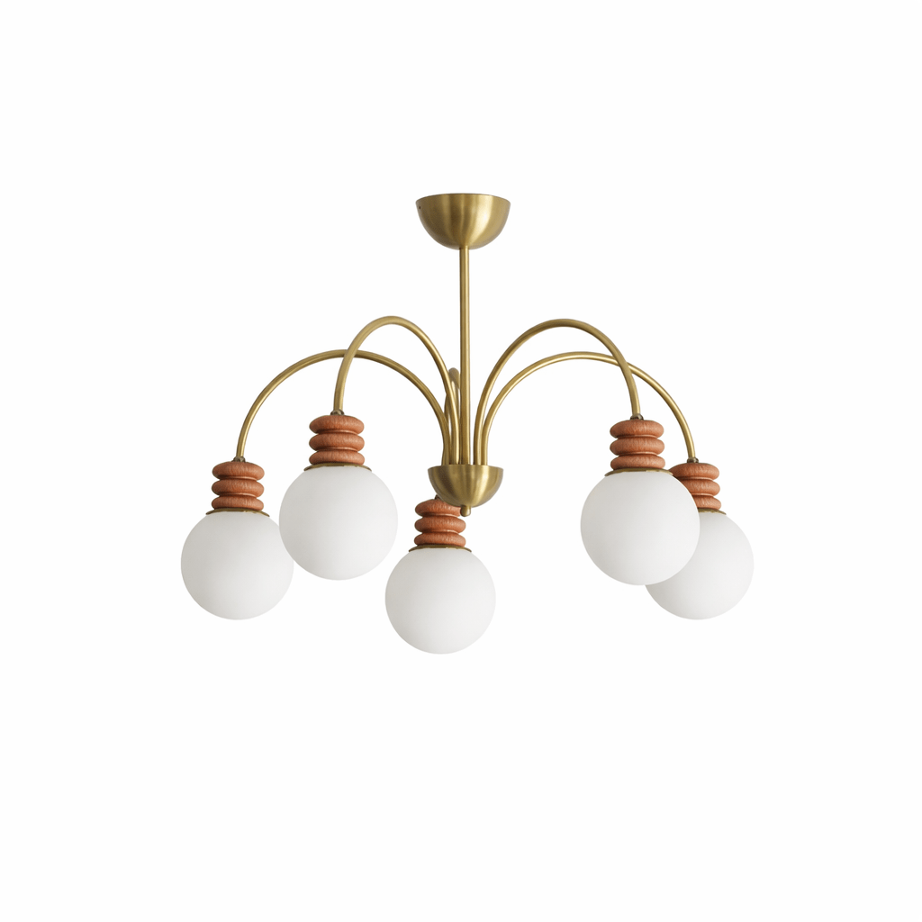Bravelle Arc Chandelier - Modern Design, Adjustable Height, LED Compat