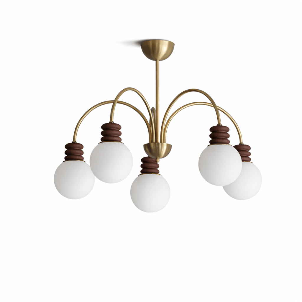 Bravelle Arc Chandelier - Modern Design, Adjustable Height, LED Compat
