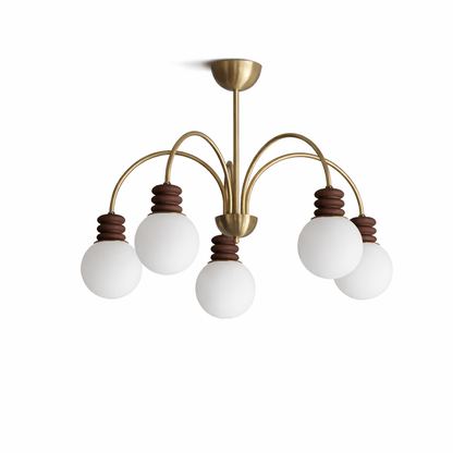 Bravelle Arc Chandelier - Modern Design, Adjustable Height, LED Compat