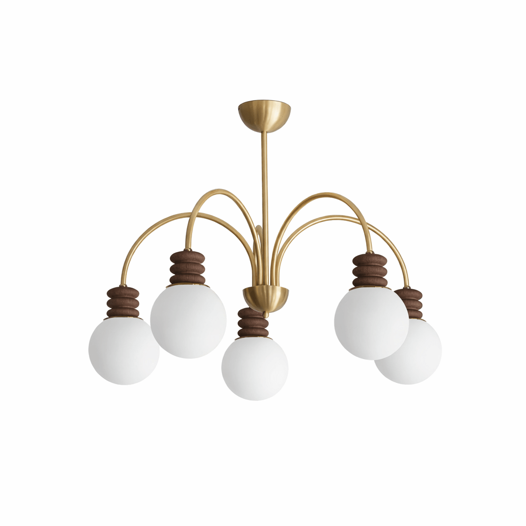 Bravelle Arc Chandelier - Modern Design, Adjustable Height, LED Compat