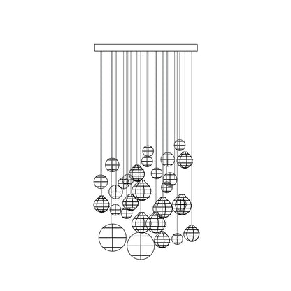 Breath of Light Customizable Chandelier with Dimmable LED and Elegant
