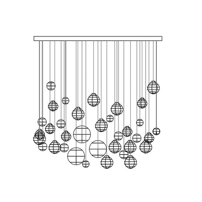 Breath of Light Customizable Chandelier with Dimmable LED and Elegant