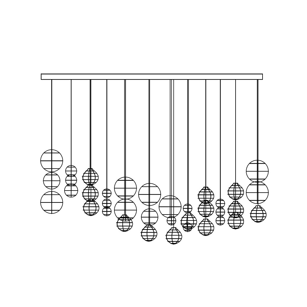Breath of Light Customizable Chandelier with Dimmable LED and Elegant