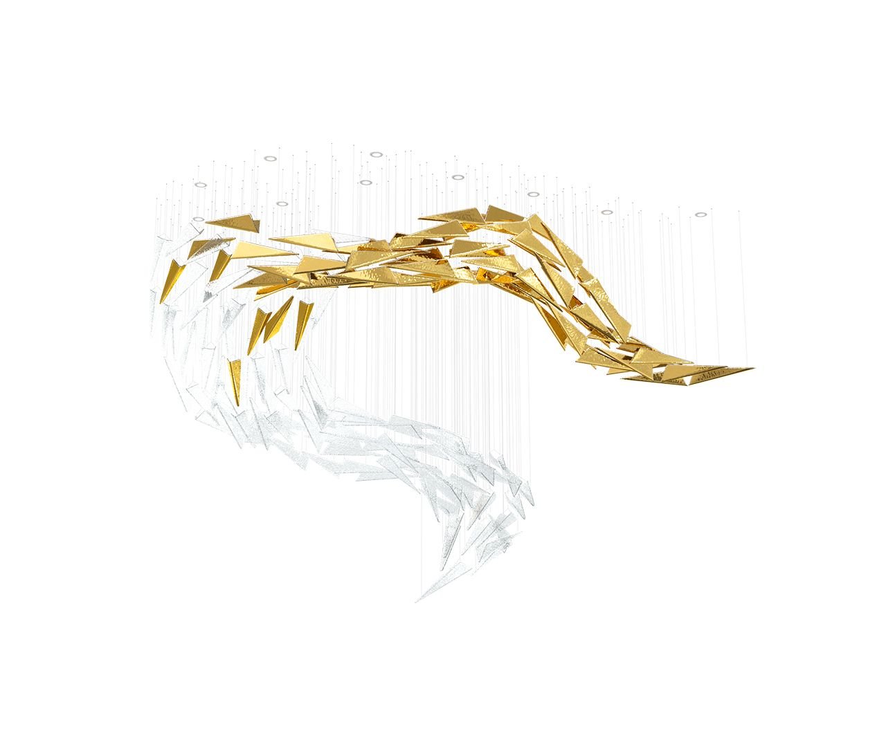 Elegant Breeze Chandelier - Adjustable Height, Energy-Efficient LED Li