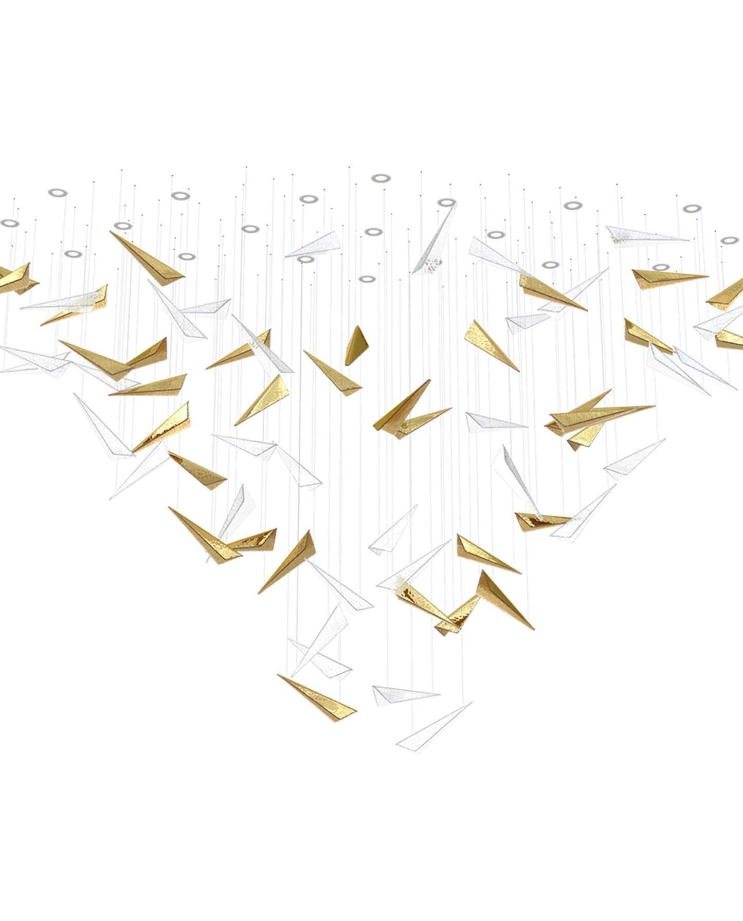 Elegant Breeze Chandelier - Adjustable Height, Energy-Efficient LED Li