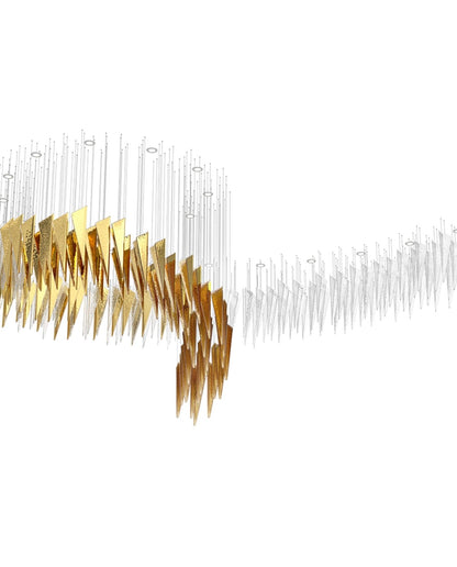 Elegant Breeze Chandelier - Adjustable Height, Energy-Efficient LED Li