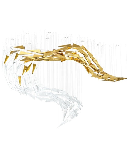Elegant Breeze Chandelier - Adjustable Height, Energy-Efficient LED Li