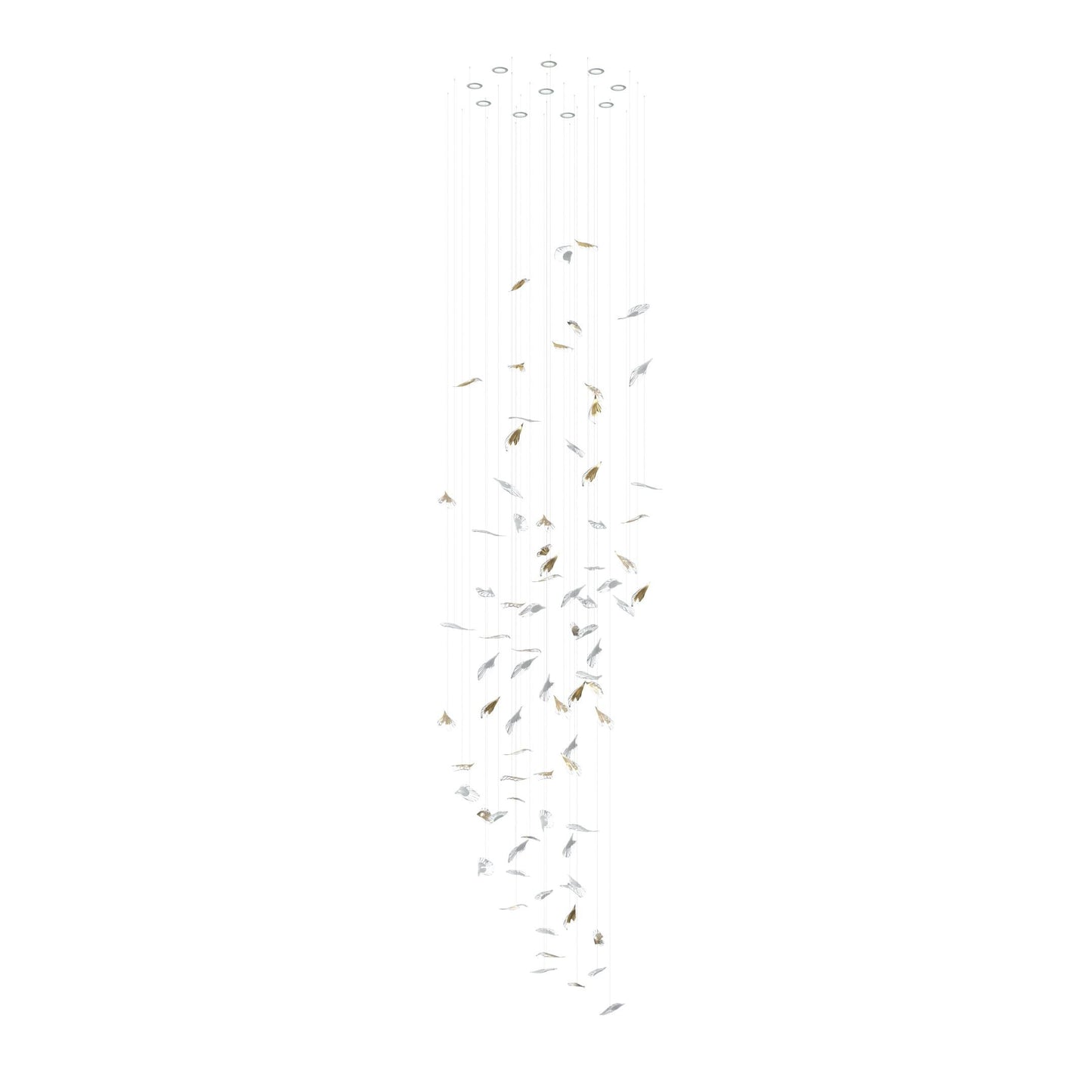Breezeleaf Modern Chandelier with Adjustable LED Lighting & Elegant De