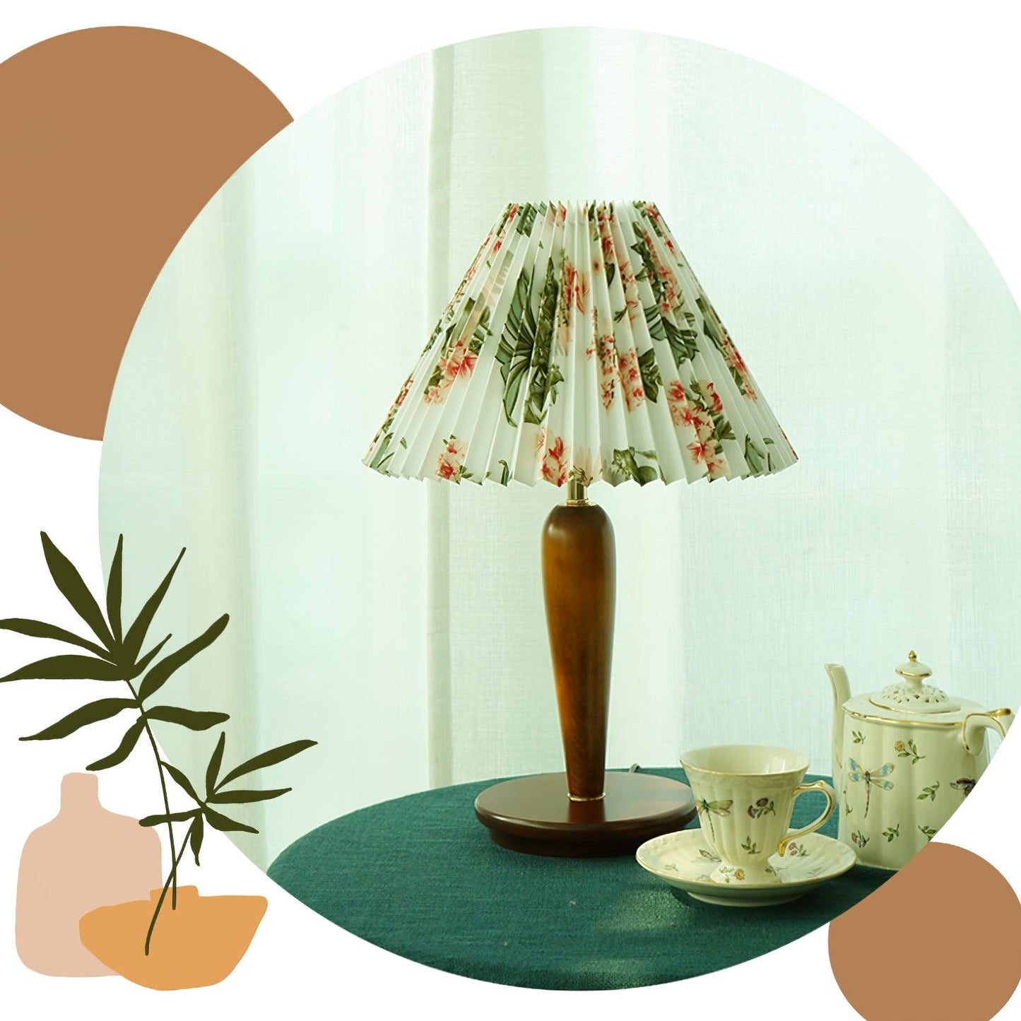 Brentwood Professional Tall Table Lamp with Adjustable Brightness & El