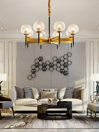 Breton Chandelier - Elegant Design with Adjustable Height & LED Compat