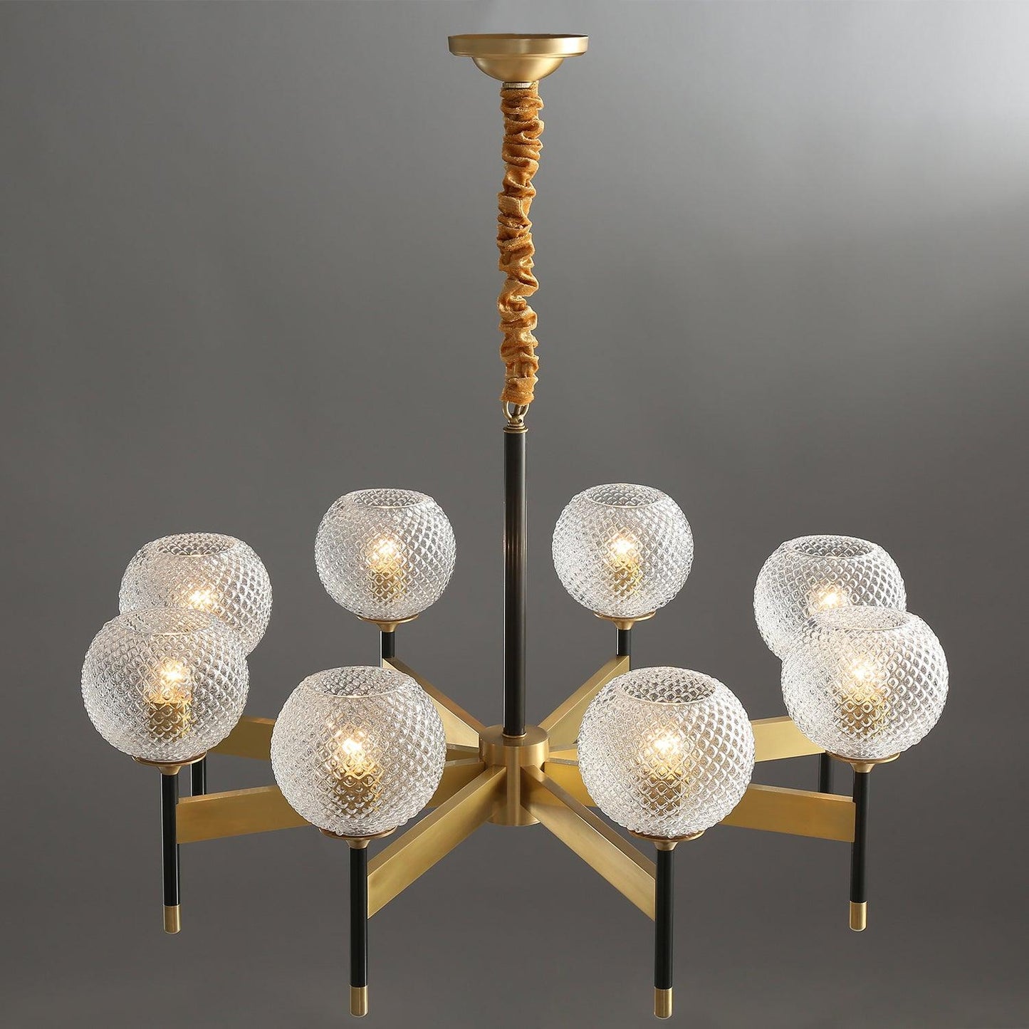 Breton Chandelier - Elegant Design with Adjustable Height & LED Compat