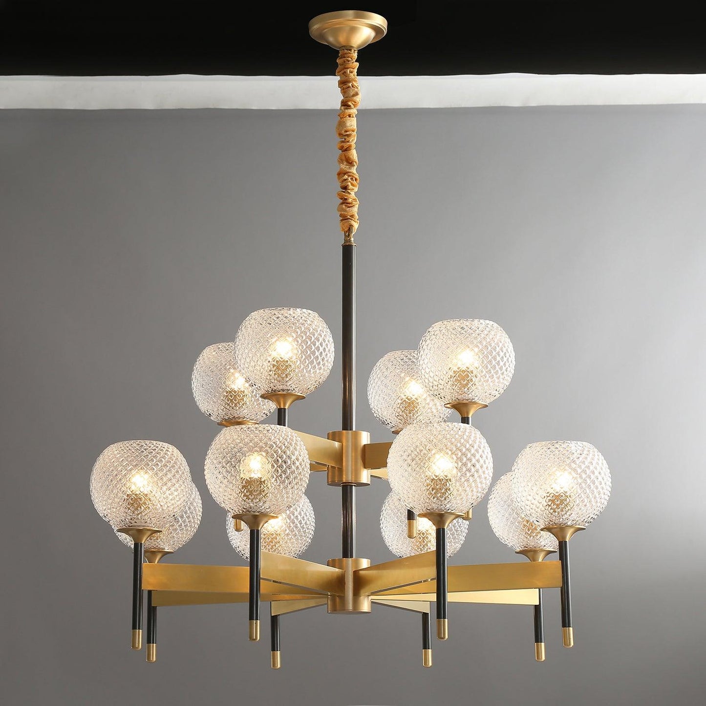 Breton Chandelier - Elegant Design with Adjustable Height & LED Compat