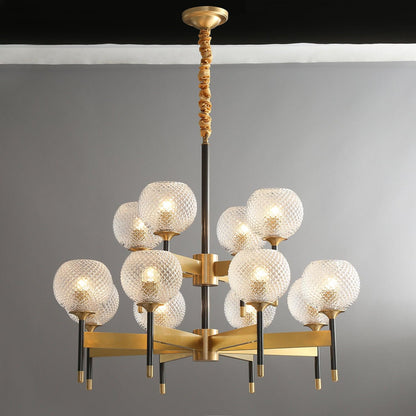 Breton Chandelier - Elegant Design with Adjustable Height & LED Compat