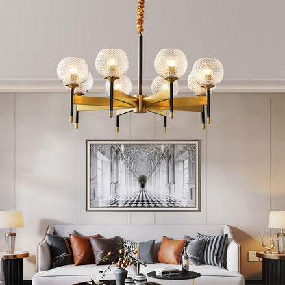 Breton Chandelier - Elegant Design with Adjustable Height & LED Compat