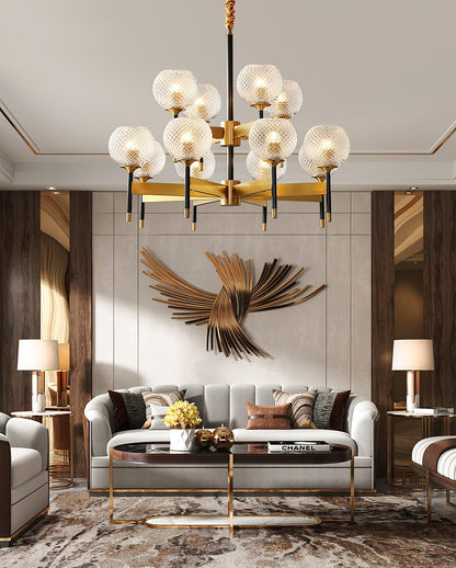 Breton Chandelier - Elegant Design with Adjustable Height & LED Compat