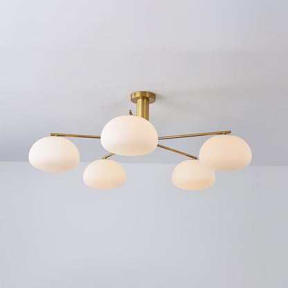 Briette Modern Chandelier - Adjustable Height, Elegant Crystal Accents