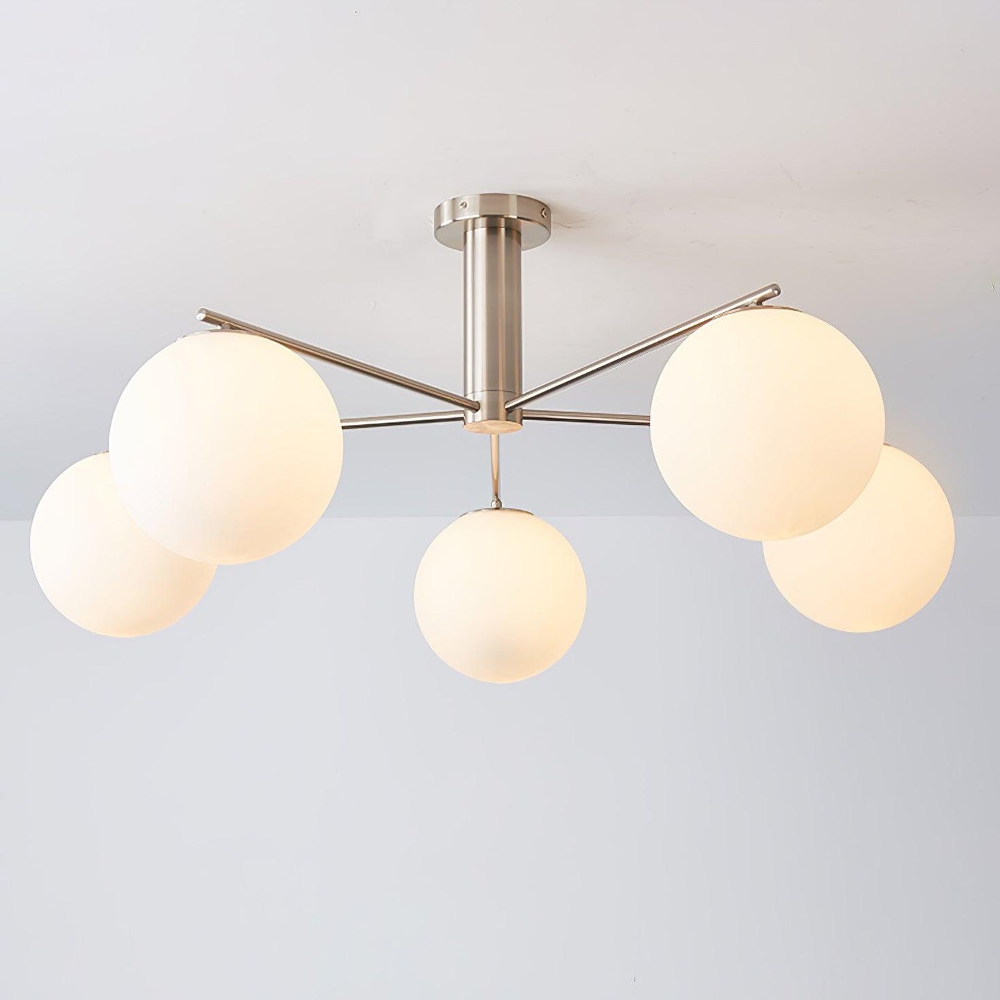 Briette Modern Chandelier - Adjustable Height, Elegant Crystal Accents