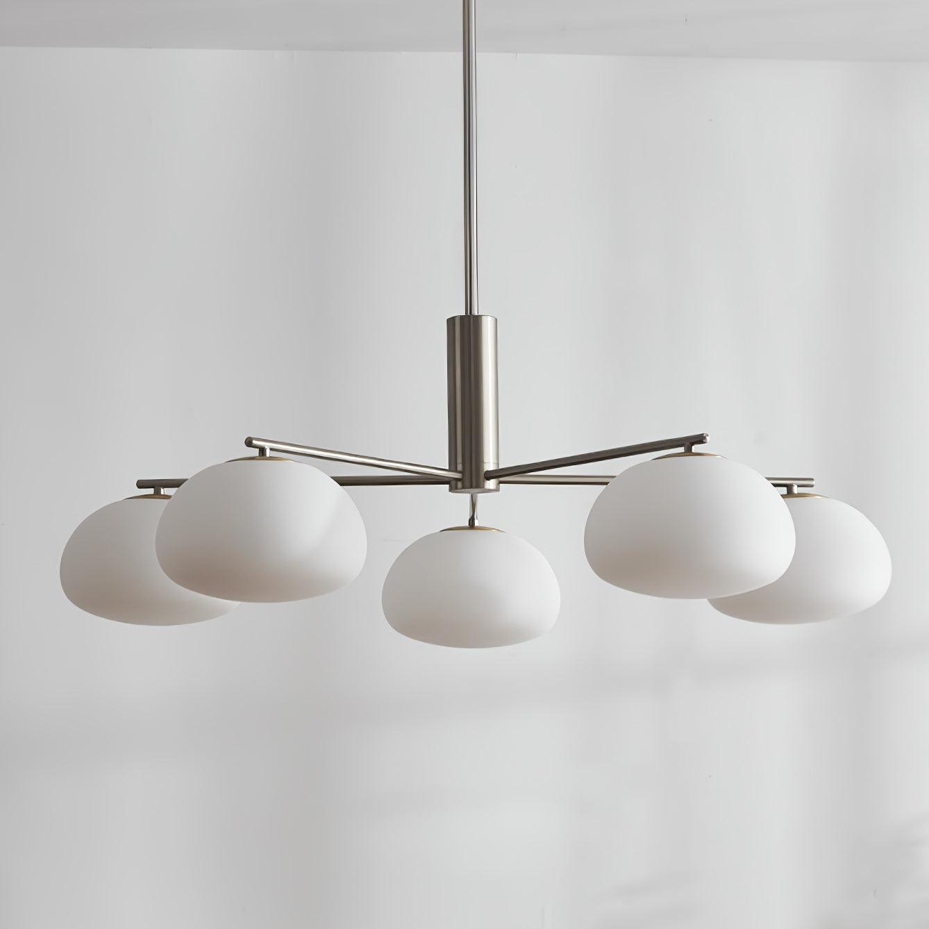Briette Modern Chandelier - Adjustable Height, Elegant Crystal Accents
