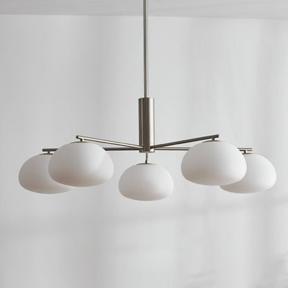 Briette Modern Chandelier - Adjustable Height, Elegant Crystal Accents