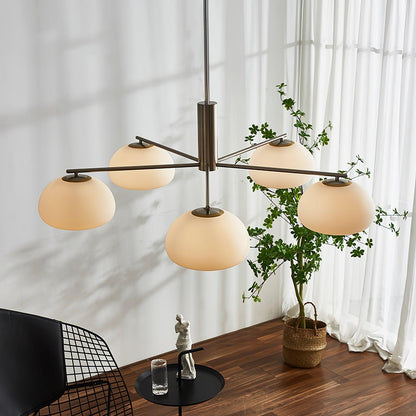 Briette Modern Chandelier - Adjustable Height, Elegant Crystal Accents