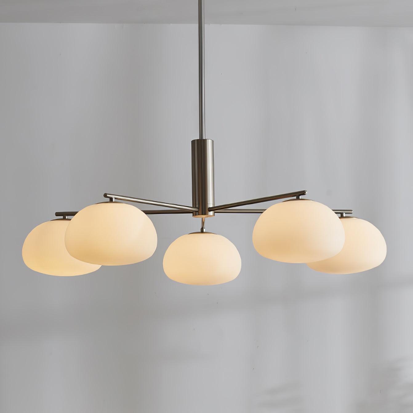 Briette Modern Chandelier - Adjustable Height, Elegant Crystal Accents