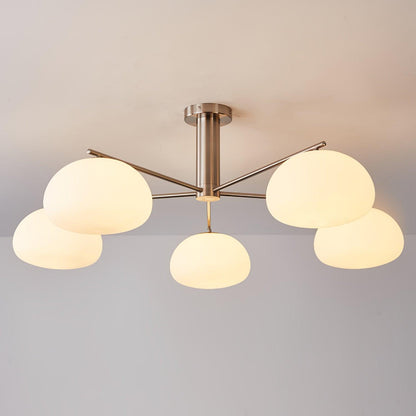 Briette Modern Chandelier - Adjustable Height, Elegant Crystal Accents
